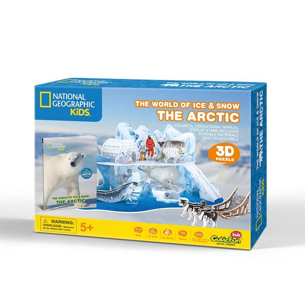Продукт CubicFun  ЛЕДЕНИЯТ И СНЕЖЕН СВЯТ НА АРКТИКА NATIONAL GEOGRAPHIC - 3D Пъзел  - 0 - BG Hlapeta